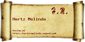 Hertz Melinda névjegykártya
