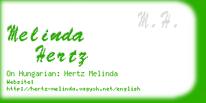 melinda hertz business card